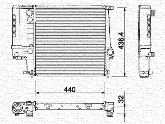 MAGNETI MARELLI Radiators, Motora dzesēšanas sistēma 350213218000